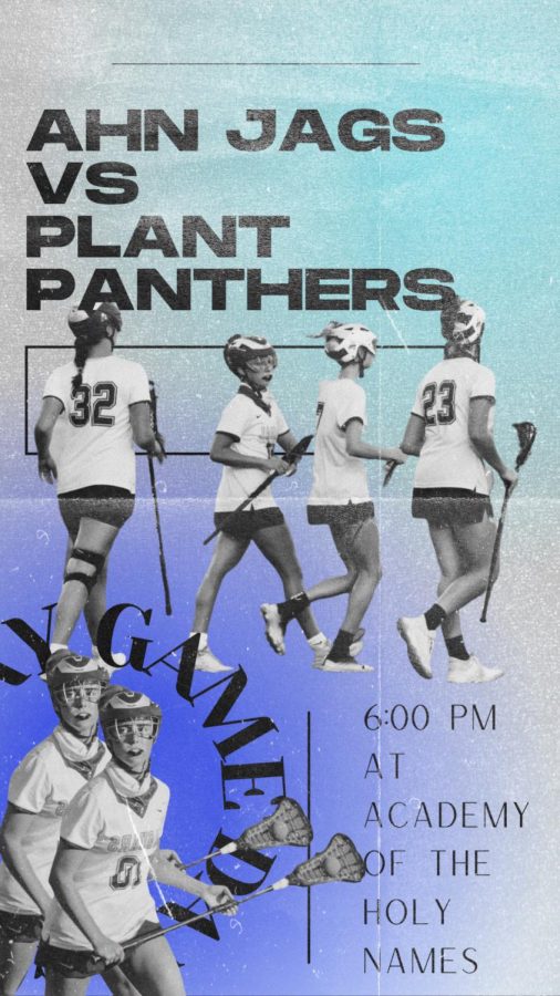 The week of the Plant game, senior defender Ellie Warnke designed the above graphic to promote and encourage students to attend the upcoming match. 