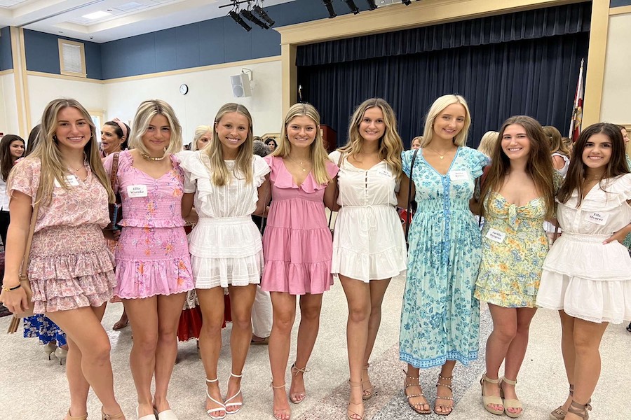 Graduates from the class of 2022 celebrated Silver Coffee on May 19, 2022. Jackie Burgess (22) said, this event was super fun and I was excited to finally be a part of it! 