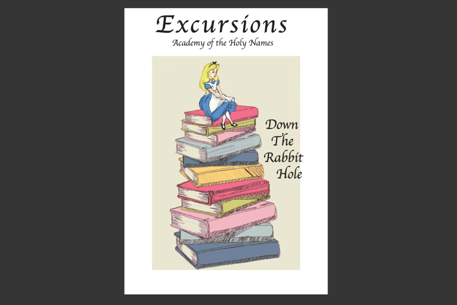 The cover for the 2022 Excursions magazine previews the amazing student work that the collection encapsulates. 