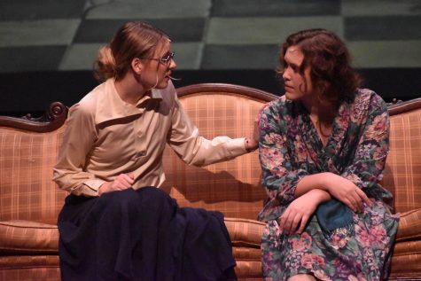 Delaney Lampinen (24) and Bella Otte (24) during a mother and daughter scene in Radium Girls.