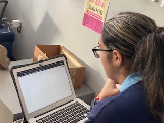 Cindy Ceijas (23) works to revise her college essay. According to Scribbr on average it takes two to four weeks of revising and editing to create college essays.