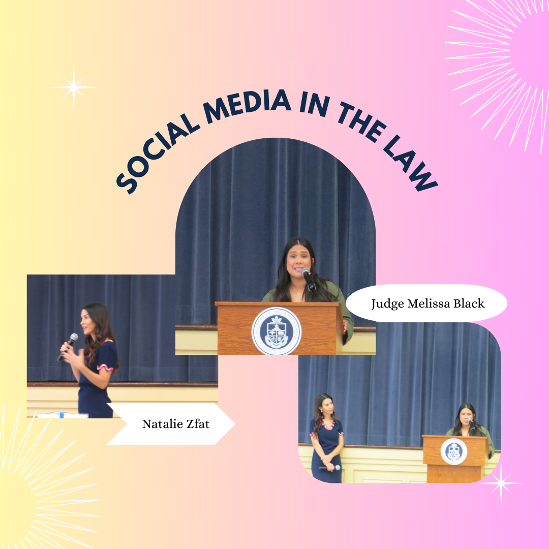 Social Media In the Law presented by Judge Melissa Black and Natalie Zfat.  