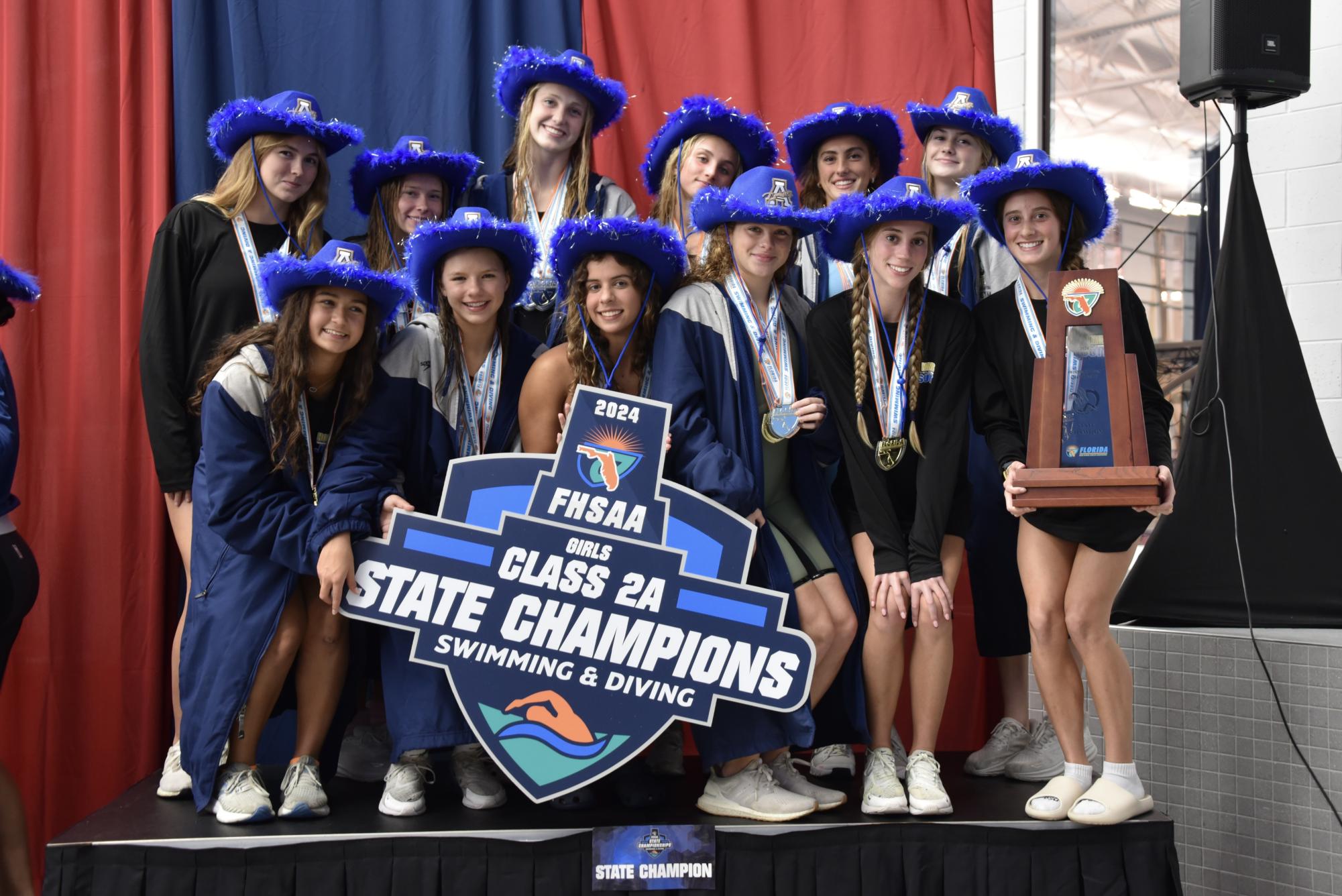 Academy Swim and Dive Team Makes History with Third Consecutive State Championship Win and Strong Performances Across All Events