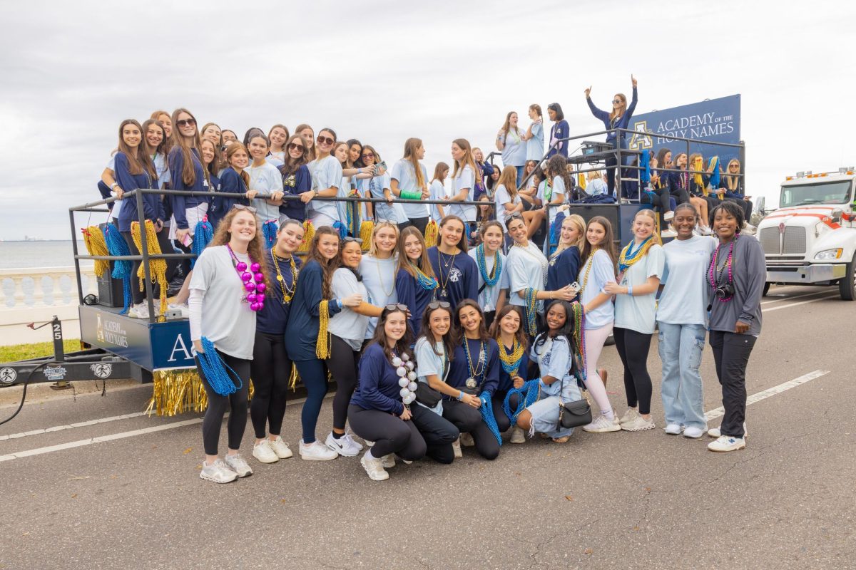 The Academy of the Holy Names proudly participated in the 2025 Children’s Gasparilla Parade on January 18, celebrating tradition, community, and school spirit. The event was especially meaningful for the senior class, who finally got to ride the float after missing the chance in 8th grade due to COVID-19. 