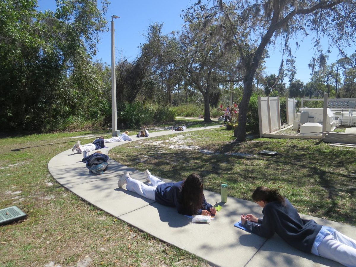 Seniors taking time to themselves to write their reconciliation letters.