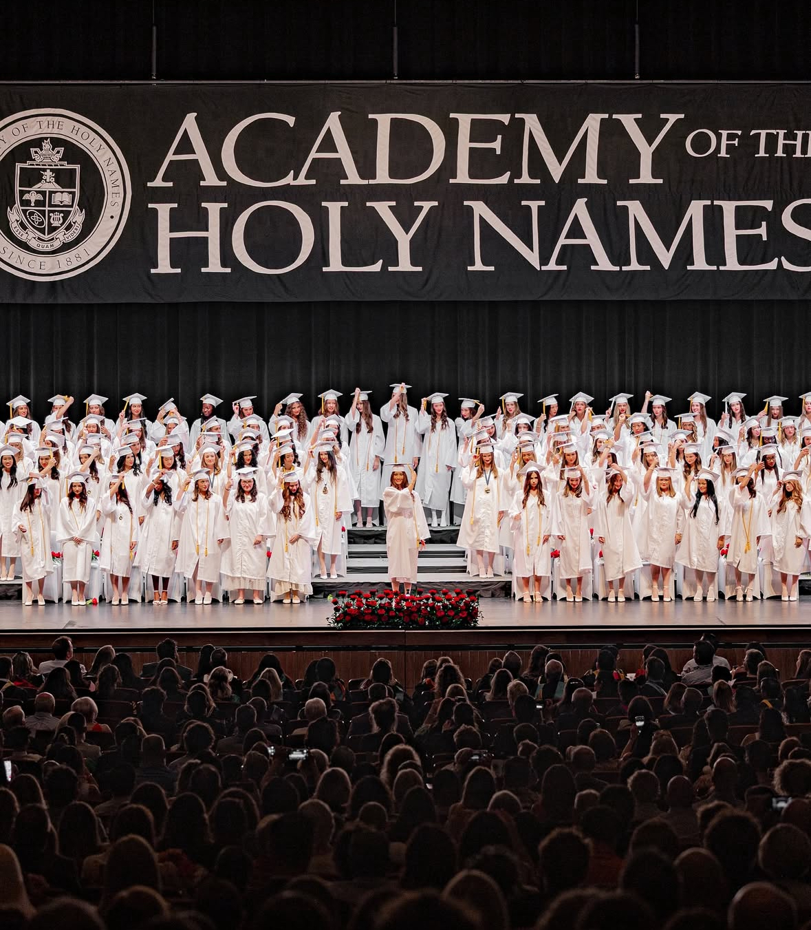 The gold cords recognize students in national honors society, a huge achievement accomplished by many of the seniors. 