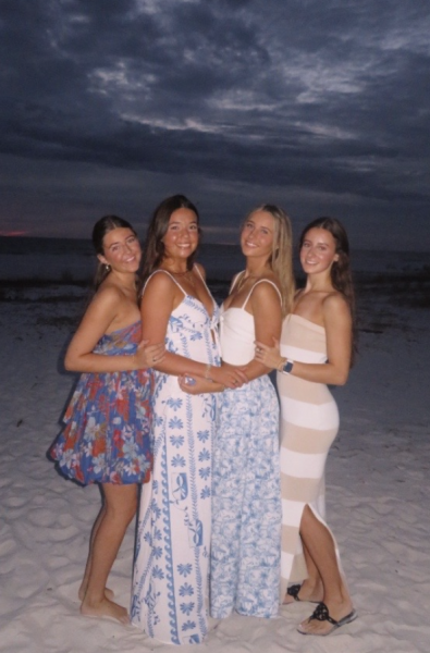 Academy girls take a beach day before PSAT day.