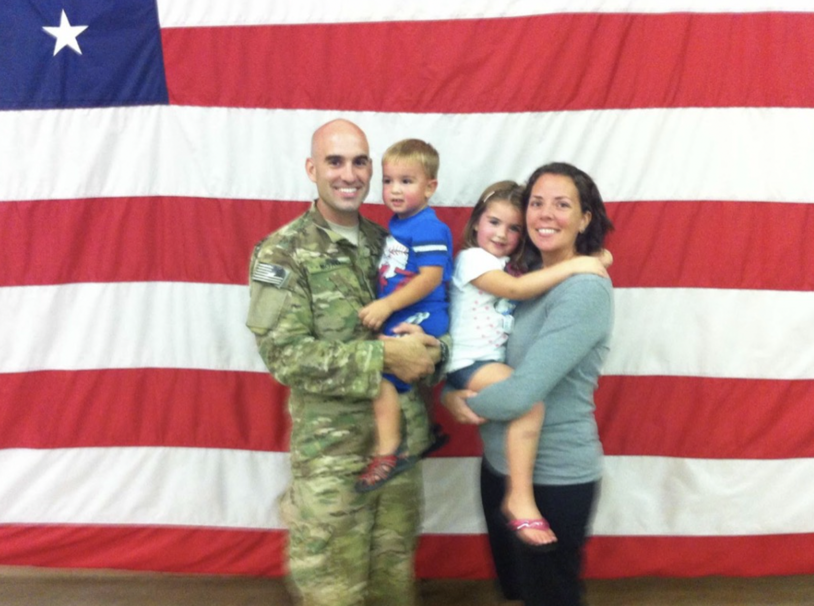 Moad family celebrate homecoming in 2016. 