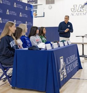 Athletics Director Kevin Vargas gives inspiring message to commits.