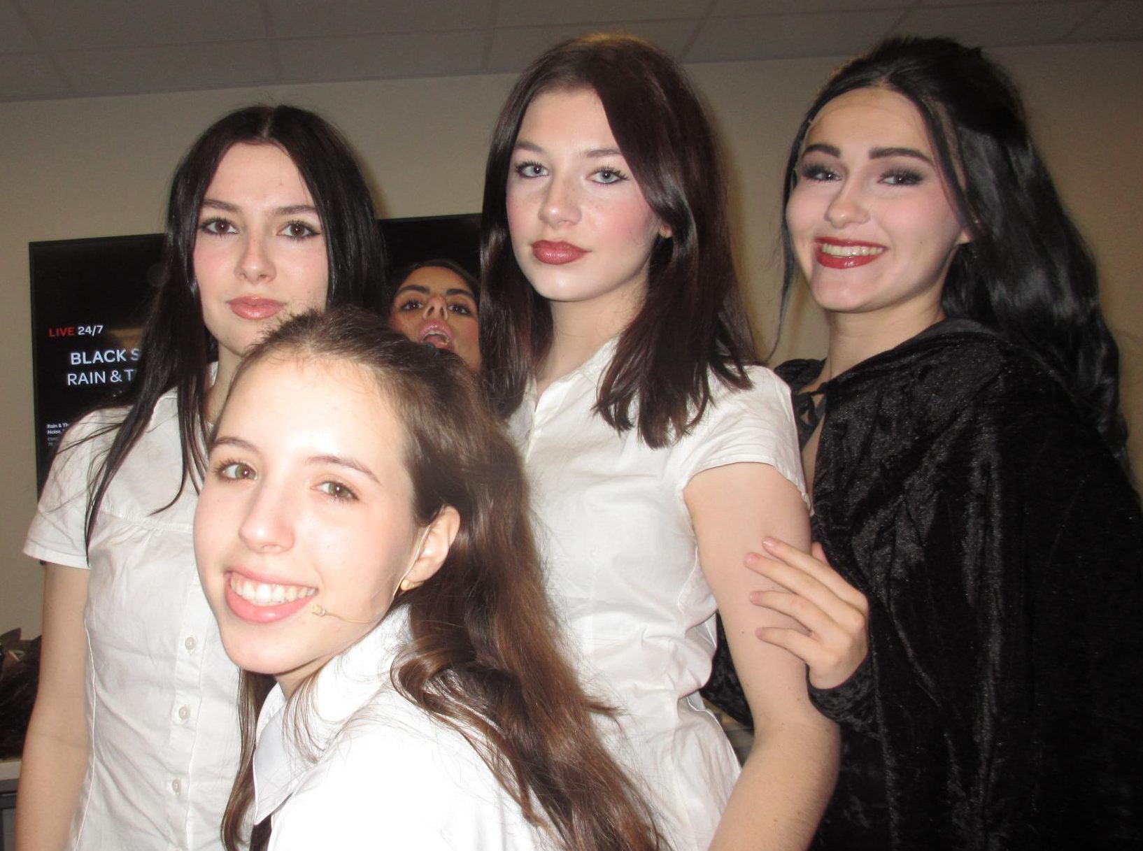 Academy girls from the cast of "Puffs"