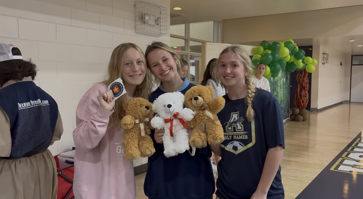 the Juniors pose with their Gold Star teddy bears for the Gold Star Families.