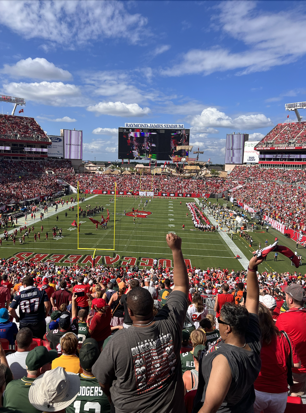 Madison Pfeuffer photo from going to one of the Tampa Bay Buccaneers game.