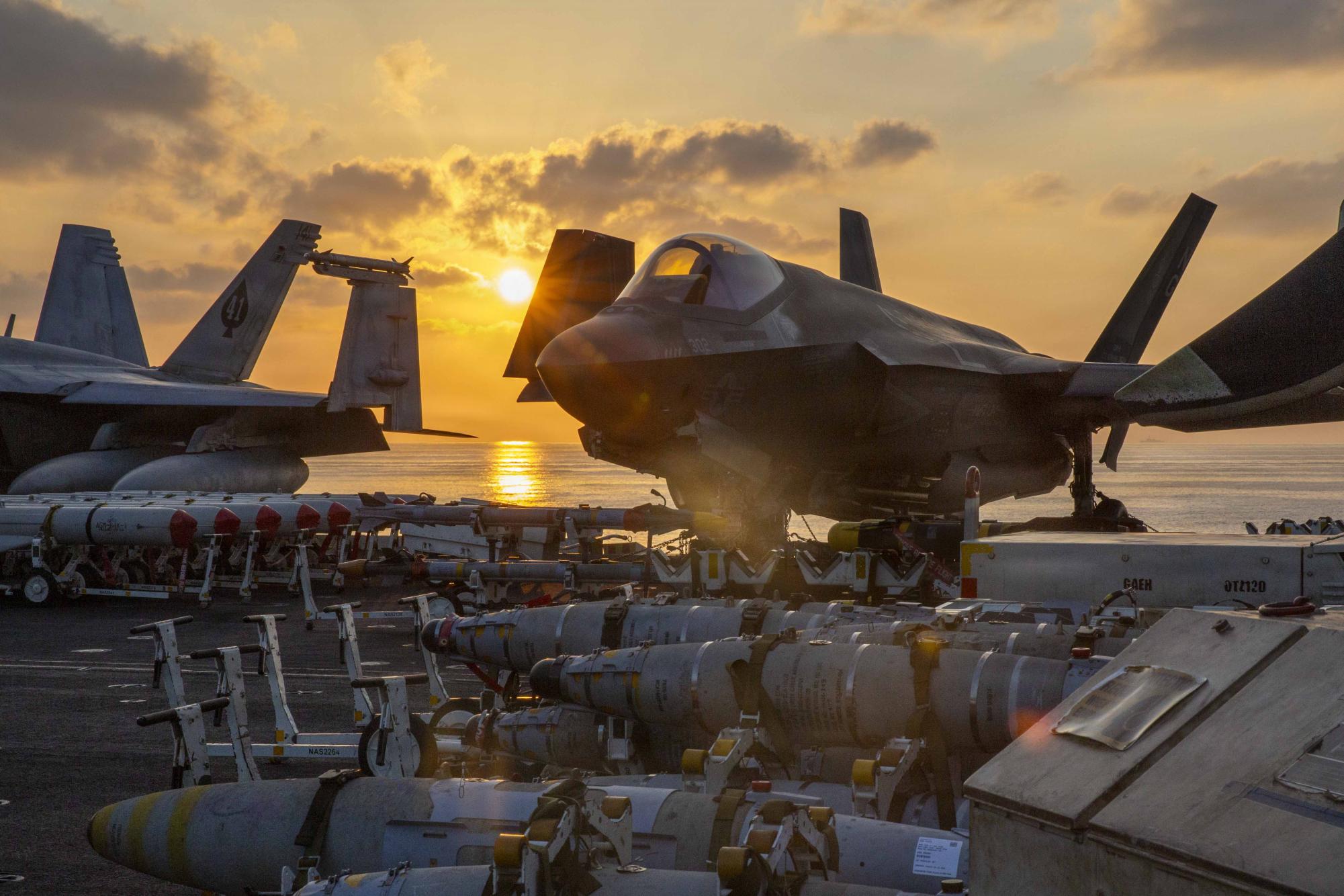 The USS Abraham Lincoln, a U.S. aircraft carrier, conducts operations to support Operation Epic Fury
