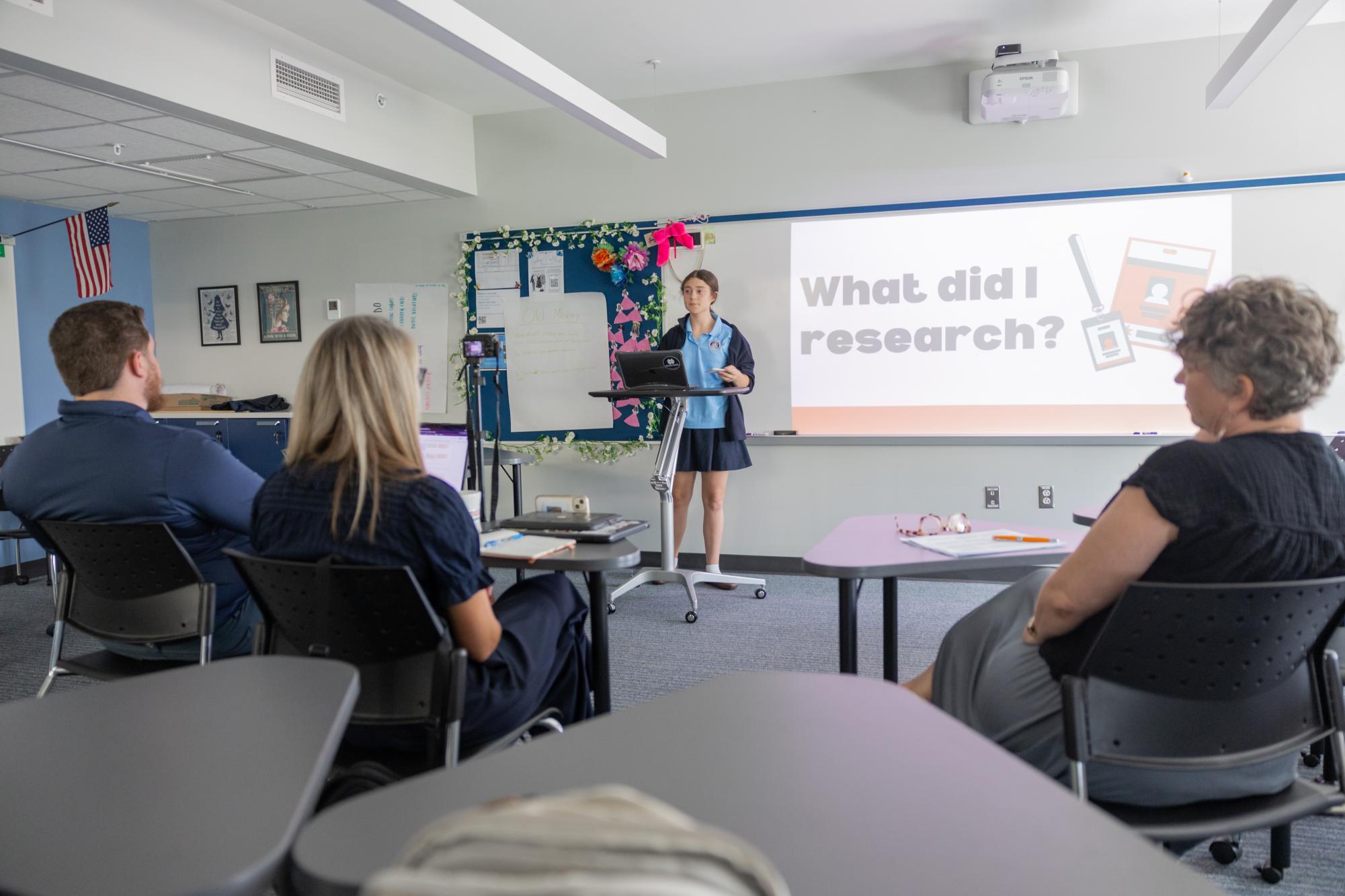 All presentations had three judges to evaluate their research process.